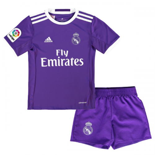 Kids Real Madrid 2016-17 Away Soccer Shirt With Shorts